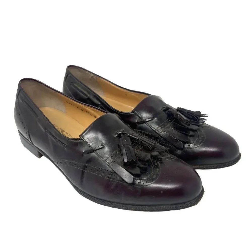 Salvatore Ferragamo mens Vintage wing tip oxfords US 11.5D BoxH brown